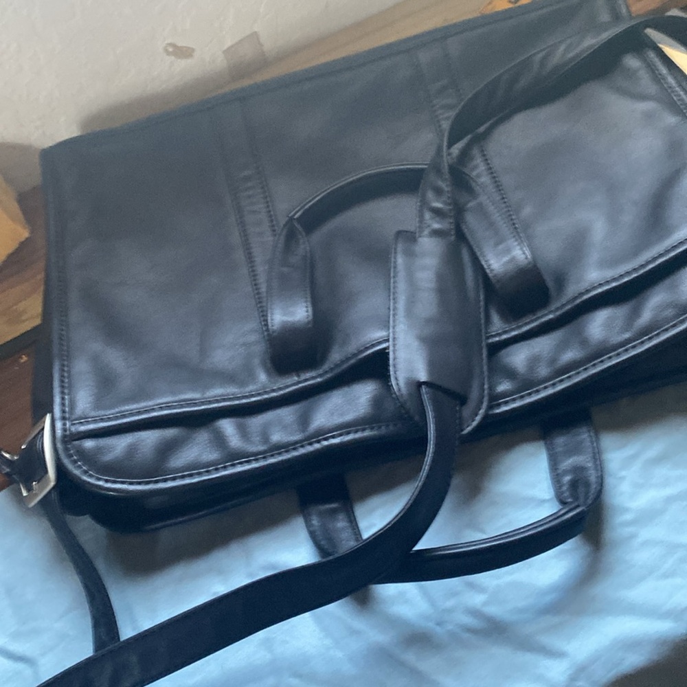 Black Leather Men's Bag - Picture 10 of 10
